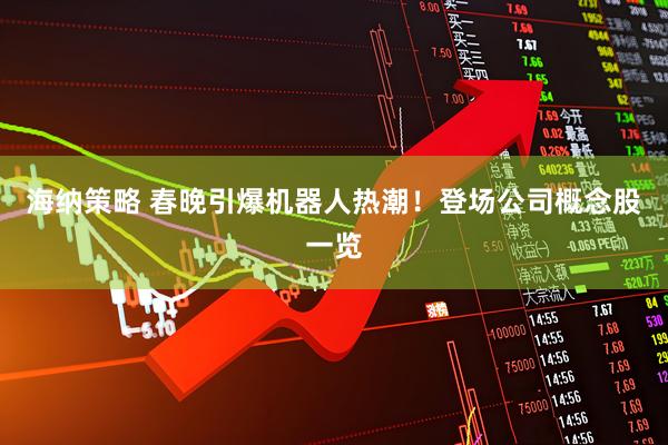 海纳策略 春晚引爆机器人热潮！登场公司概念股一览