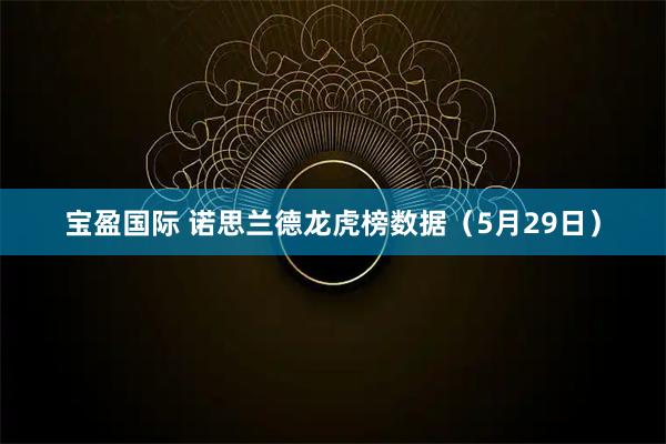 宝盈国际 诺思兰德龙虎榜数据（5月29日）