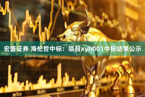 宏盛证券 海伦哲中标:项目xyh001中标结果公示