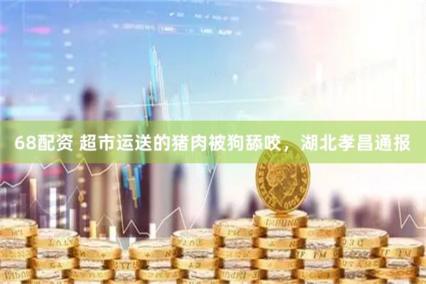 68配资 超市运送的猪肉被狗舔咬，湖北孝昌通报