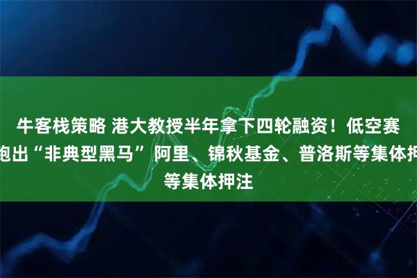 牛客栈策略 港大教授半年拿下四轮融资！低空赛道跑出“非典型黑马” 阿里、锦秋基金、普洛斯等集体押注